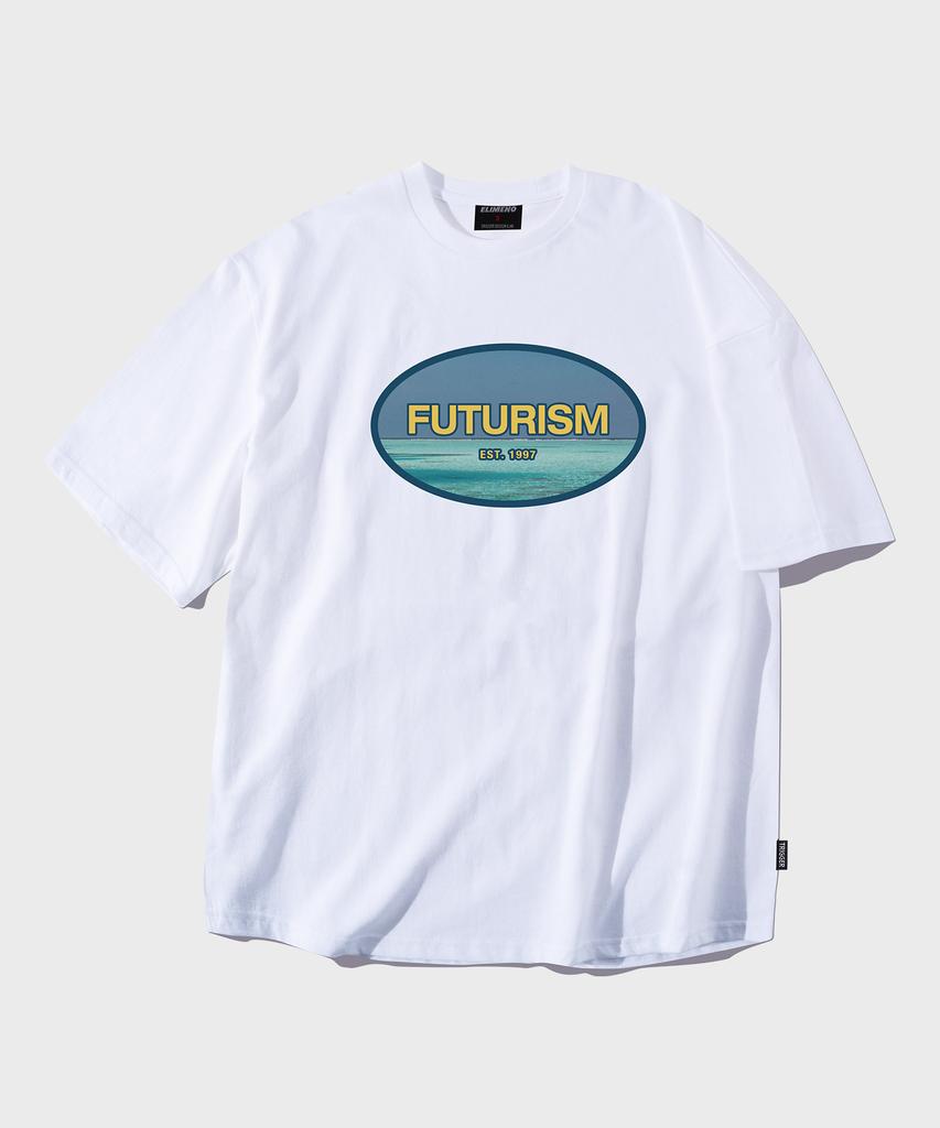 ELIMENO El Futurism Oversized Short Sleeve T-Shirt White