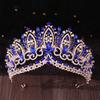 DIEZI Baroque AB Rinestone Tiara For Women Wedding Party Luxury Elegant Bridal Bride Crystal Crown Hair Accessories Jewelry