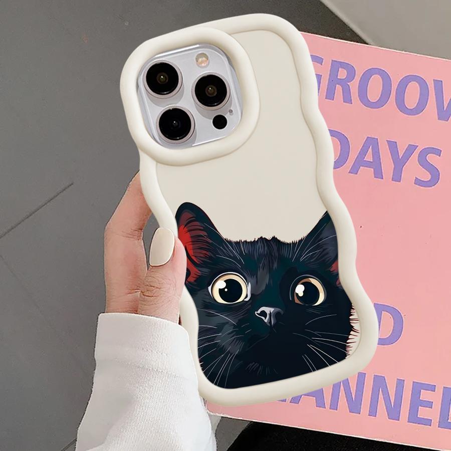 Cute Cat Pattern Soft Phone Cover Case for iPhone XR 12 15 Plus 14 11 8 16 Pro Max 17 Air 13