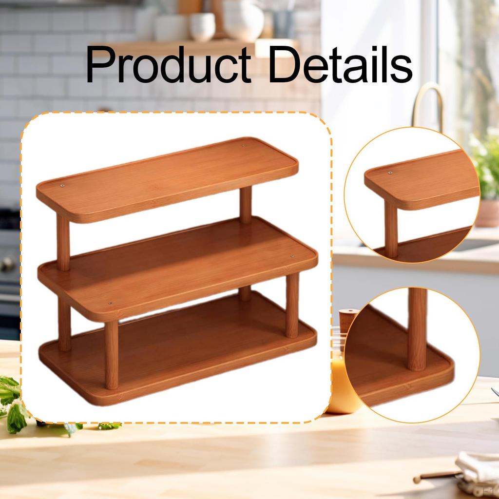 Display Stand Cup Holder 3 Layer Simple Multipurpose Wooden Perfume for Collections Organizer