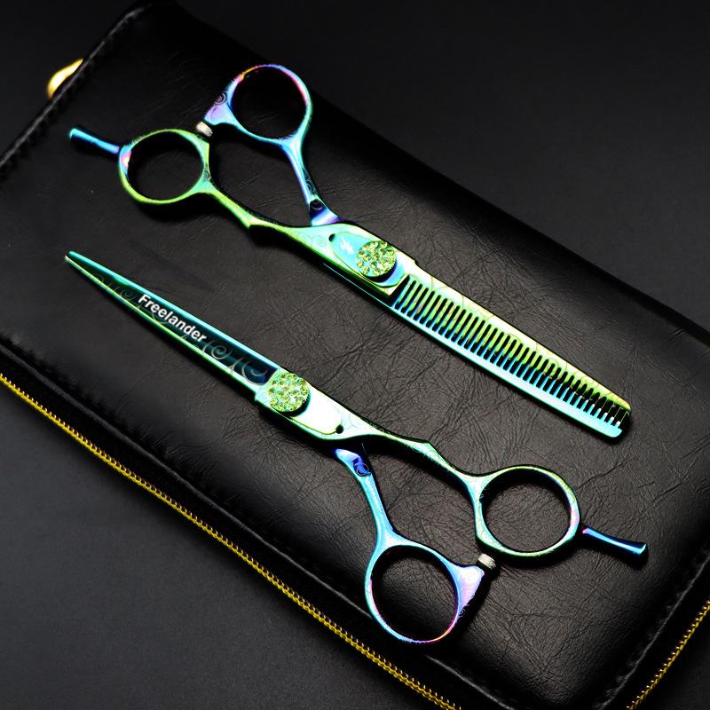 6.0" Shenxingzhe LDG12 Green Damascus Barber & Thinning Shears
