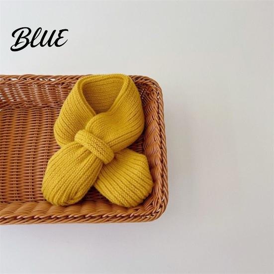 Knitted Wool Children Unisex Warm Elastic Soft Winter Thick Scarf Baby Solid Color Cold Resistant