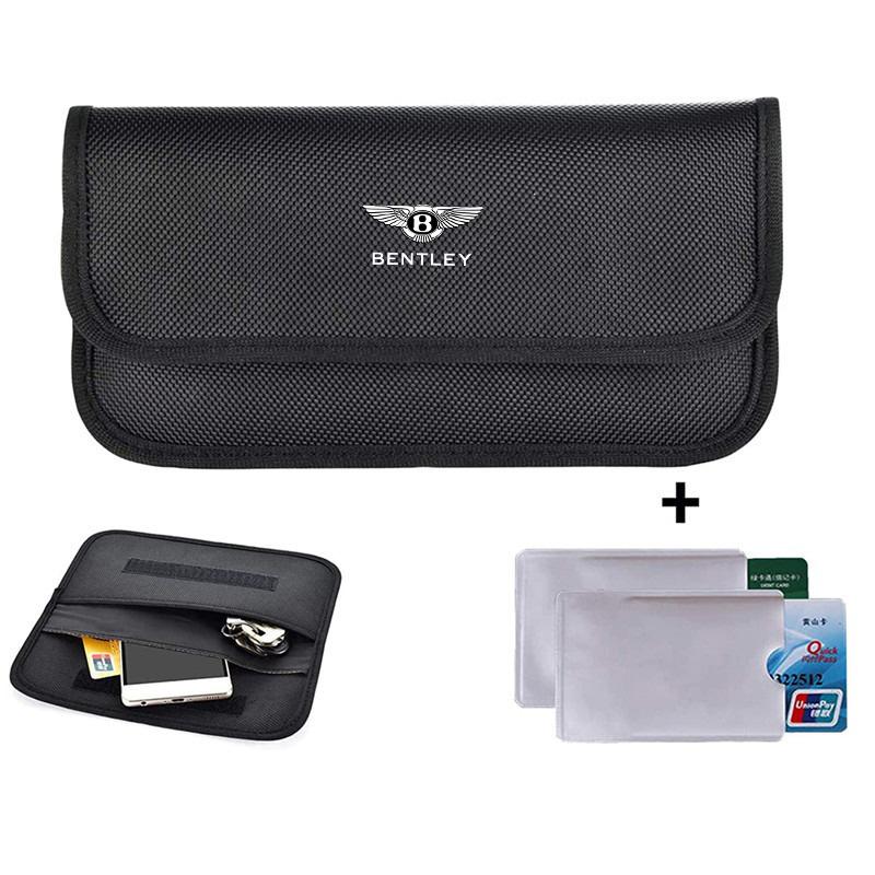 Pouzdro na blokování signálu klíče od auta Faradayova kapsa Taška s RFID ochranou Pro Bentley Flying Spur Continental GT Bentayga Mulsanne