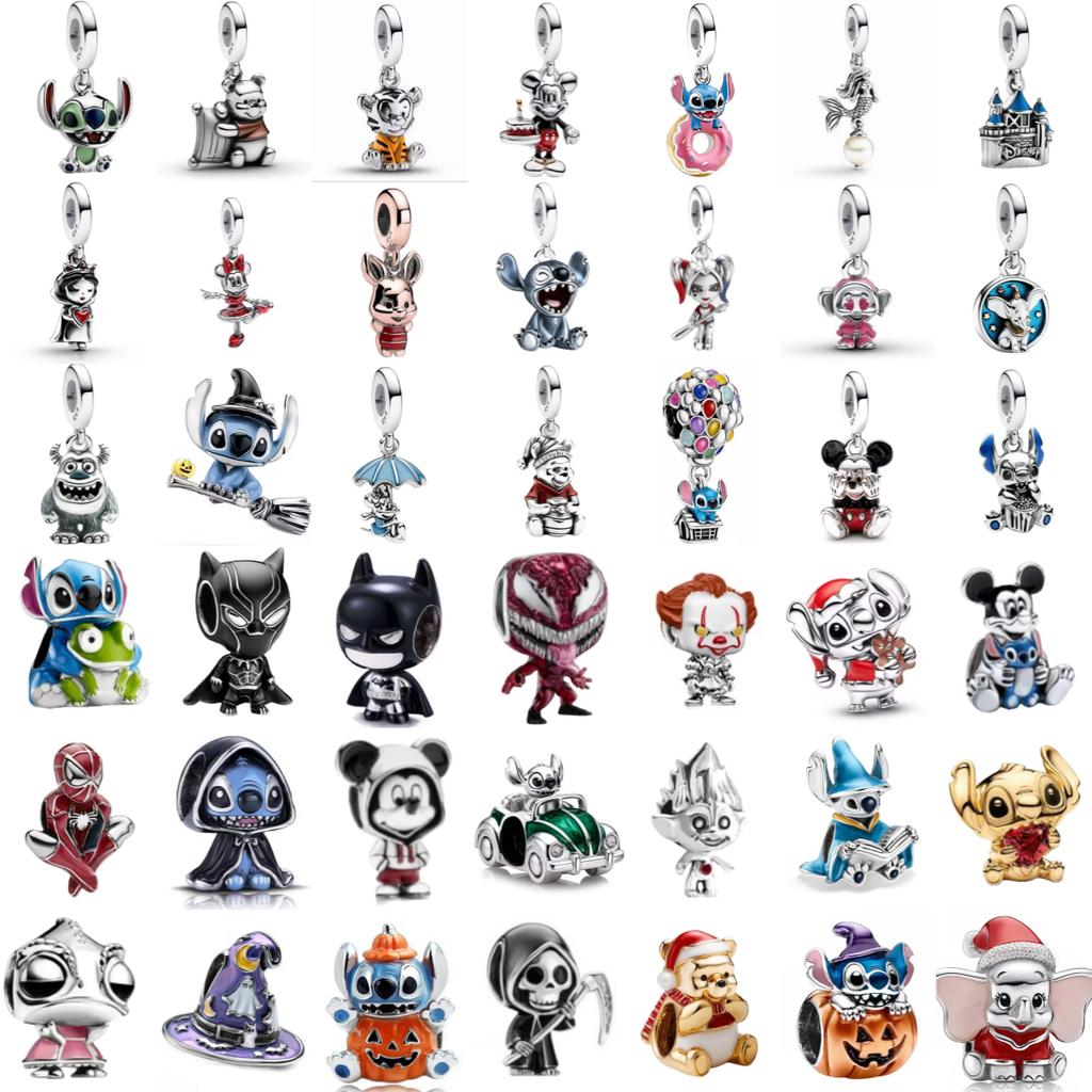New 925 Silver Cute Cartoon Animal Beads Lion Bear Dog Mouse Fit European Bracelets DIY Accessories Magic Hat Charm Jewelry
