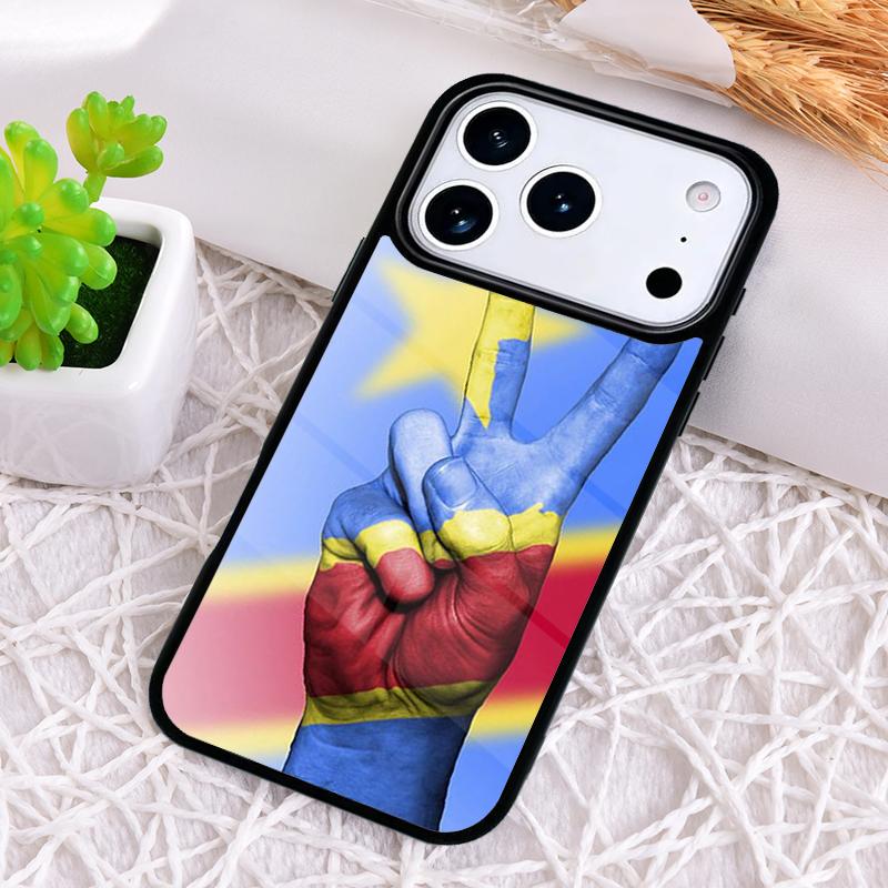 Congo Democratic Republic Flag Phone Case for iPhone 17 Air 16 15 11 12 14 13 Pro Max Shockproof Cover