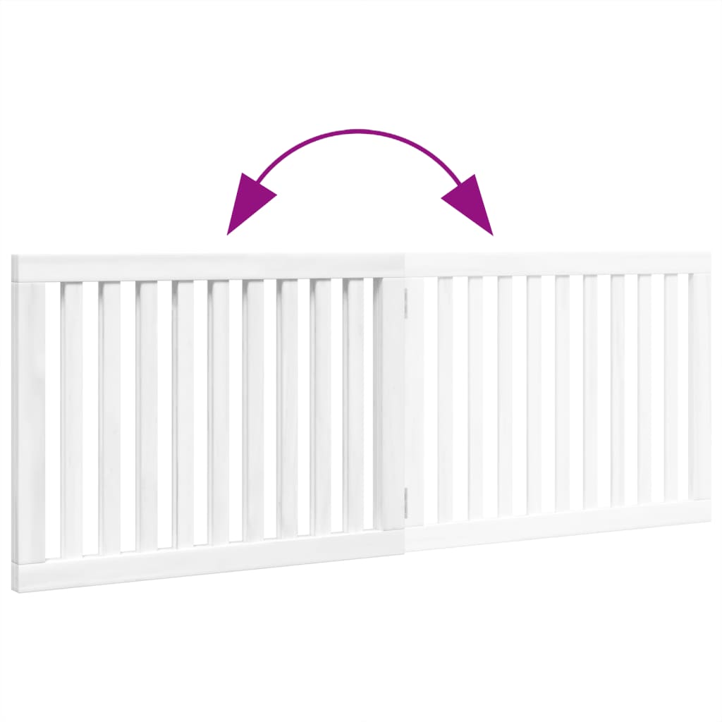 Vidaxl Foldable Pet Safety Gate, 2 Panels, White, 160Cm