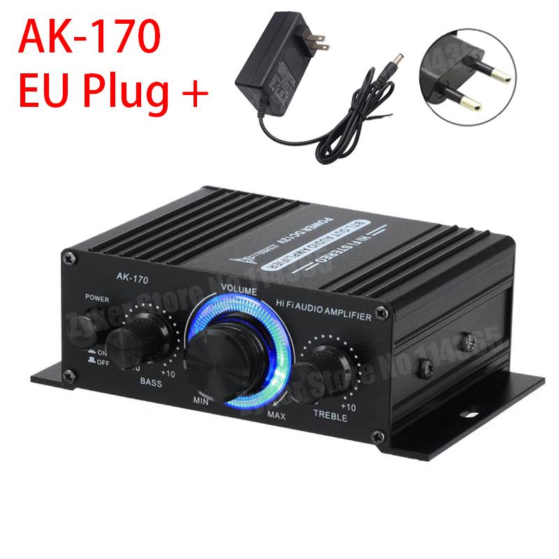 AK280/AK270/AK170 Audio Amplifiers for Car Home Bass 2.0 Channel Hifi Sound Amplifier Home Digital 12V Mini Treble Power Amplify