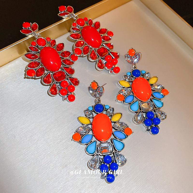 

Fashion Shiny Rhinestone Drop Earrings for Women Elegant Pearl Tassel Earrings Party Jewelry