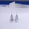 Style Round Cubic Zirconia Drop Earrings Classic Design Wedding Engagement Gift for Women Exquisite Earrings