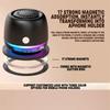 Magnetic Water Proof Bluetooth Speaker With Lighting,small Wireless Speaker ,volume Knob & 360° Sound. Portable For Home, Outdoors & Bathroom