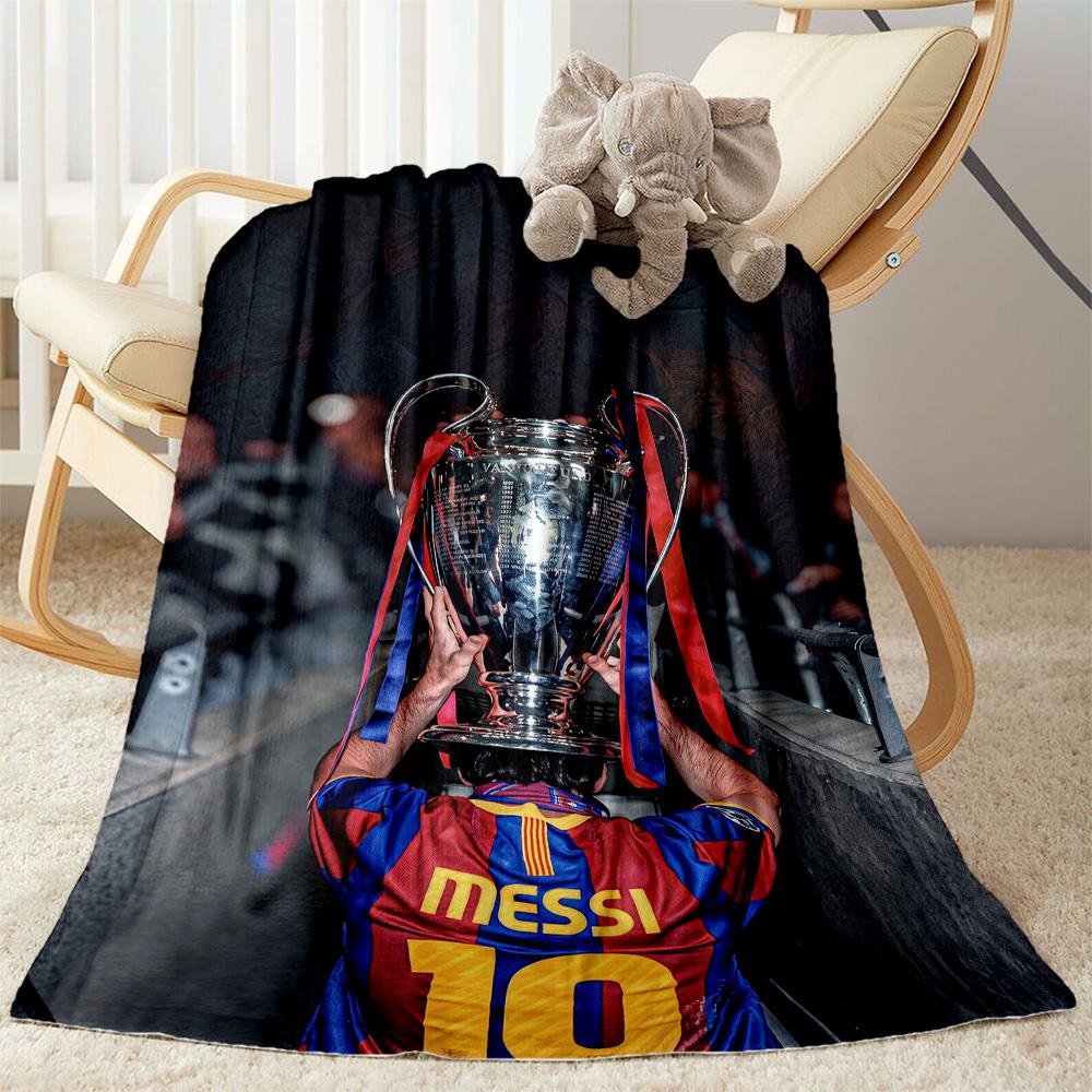 Messi 586 Decke Bequem Perfekt für Couch Sofa Picknicks Vier Jahreszeiten Universell Stilvolle Dekoration Geschenke Für Familie Oder Freunde