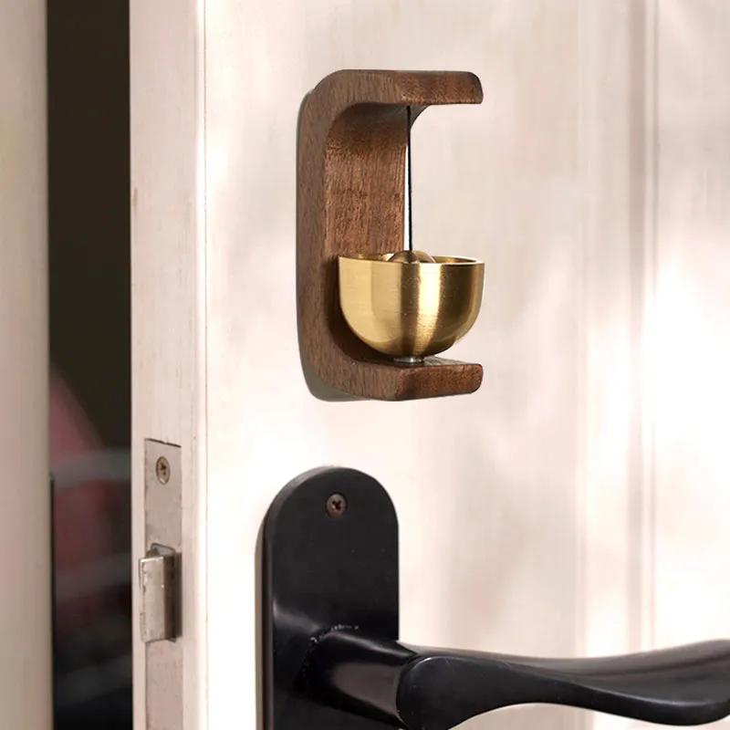 Bezprzewodowy dzwonek do drzwi Drewniane dzwonki wietrzne Bezprzewodowy dzwonek do drzwi wejściowych Dekoracyjny dzwonek wietrzny do otwierania domu Dekoracja domu