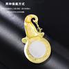 Chapeau de paille bleu médiéval vintage Broche clown Broche visage souriant Broche de robe avec gemmes colorées