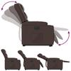 Recliner Chair with Lift Assistance Electric Brown Faux Leather