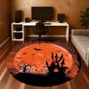 1pc Halloween Castle Round Chair mat Area Rug - Non-Slip, Floor Mat for Office, Bedroom, and Indoor Decor c1125489