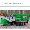 1:32 Alloy Garbage Sweeping Truck Toy Cars Model Door Opened Rubber Tires Sanitation Trucks Light Music Miniature Car Kids Gifts