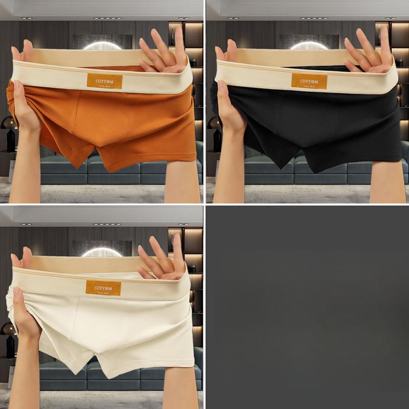 

3 шт. Мужское нижнее белье свободного кроя больших размеров со средней посадкой, трусы-боксеры 3XL