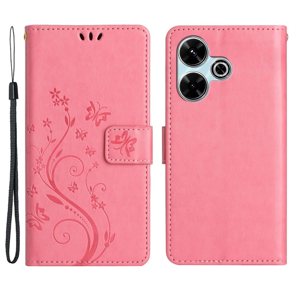 Für Xiaomi Redmi 13 5G/13 4G Hülle PU Leder Handyhülle mit Geldbörse und Umhängeband