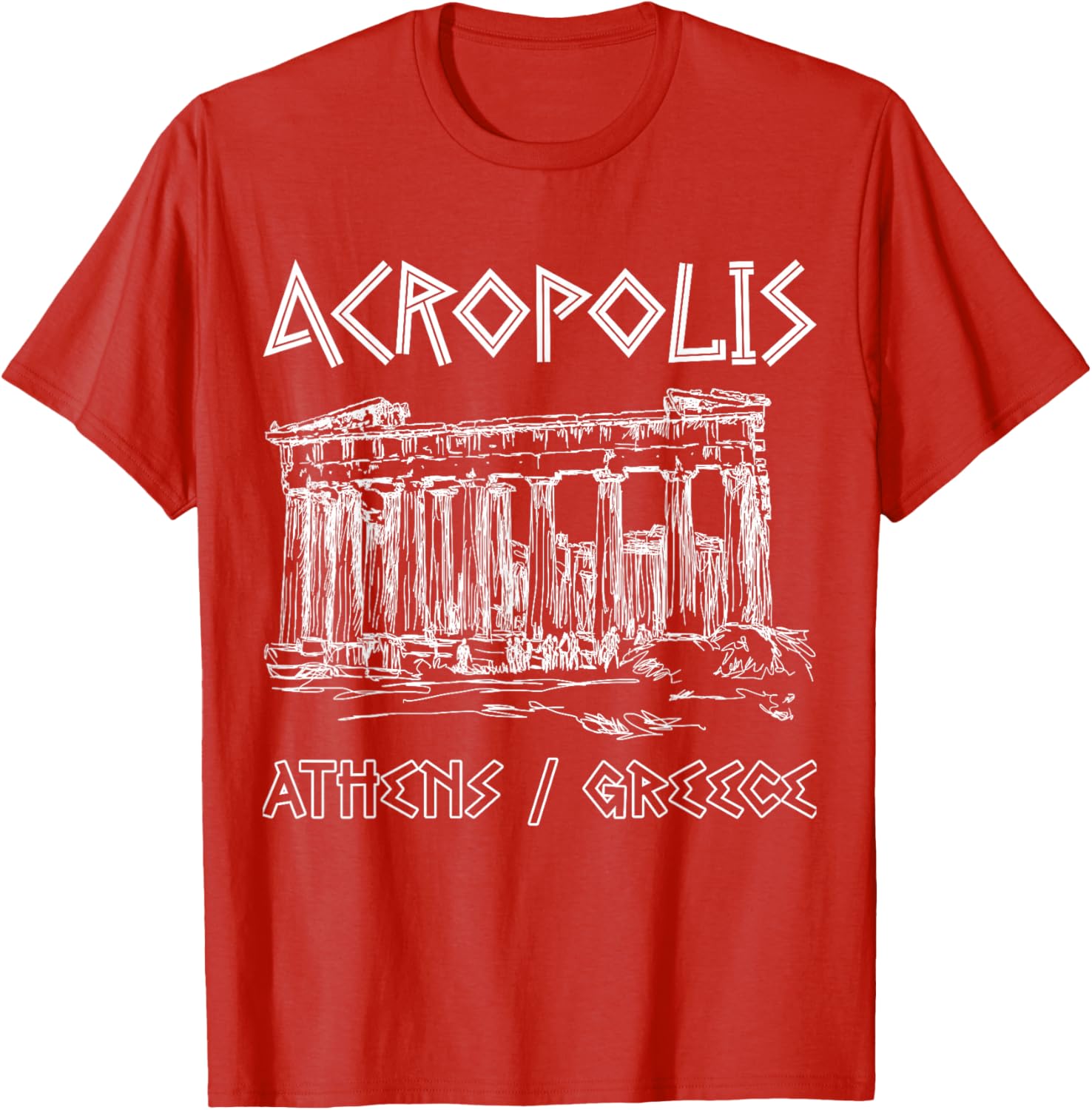Акрополь Афины Греция Сувенир Греческий Парфенон Футболка 100% Хлопок Круглый Вырез Короткий Рукав Летняя Повседневная Мужская Футболка Streetwear S