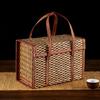 Handwoven Bamboo Gift Basket for Zongzi, Cured Meats, Mooncakes, Fruits, and Local Specialties