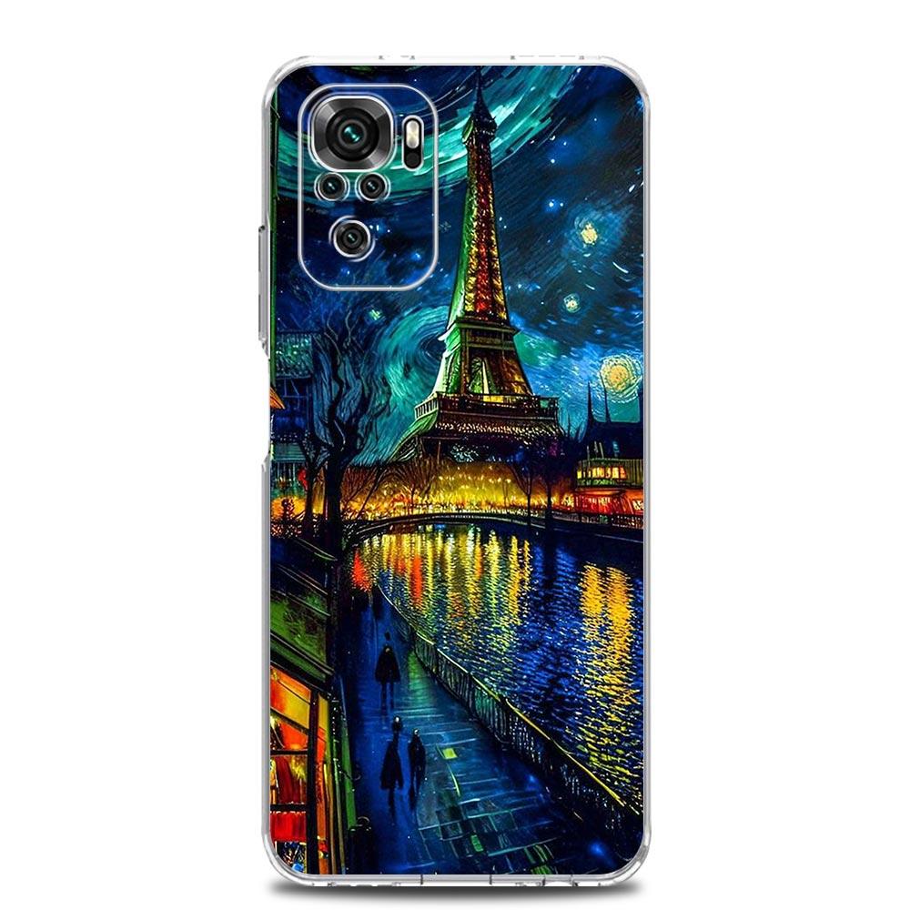 Starry Night Van Gogh Phone Case For Xiaomi Redmi Note 13 12 5G 9S 9 8 10 11 Pro Plus 4G 9T 13C 12C10C 9C 9A 7 Pro Clear Cover