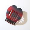 Simple Clip Heart-shaped Hairpin Duckbill Clip with Strong Grip for Back of Head Bun Hollow Head Ornament