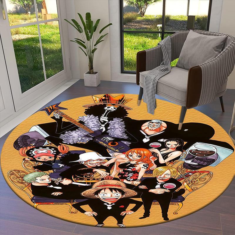 One Piece Round Area Rug Carpet Rug For Living Room Bedroom Sofa Playroom Decor Nonslip Floor Mat