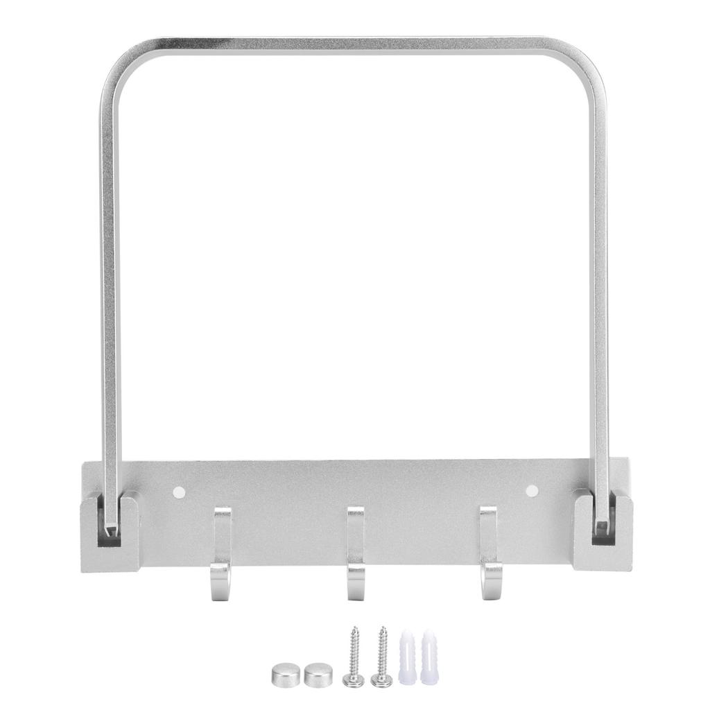 Collapsible Bathroom Rack with Row Hooks Multifunctional WallMounted Towel Shelf Holder for Home