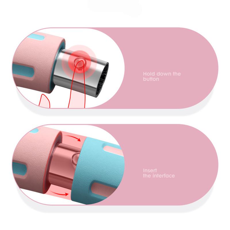 Adjustable Weighted Hula Hoop for Adults Kids, Detachable 6-Segment Fitness Hoop with Foam Padding for Core Training Waist Slimming