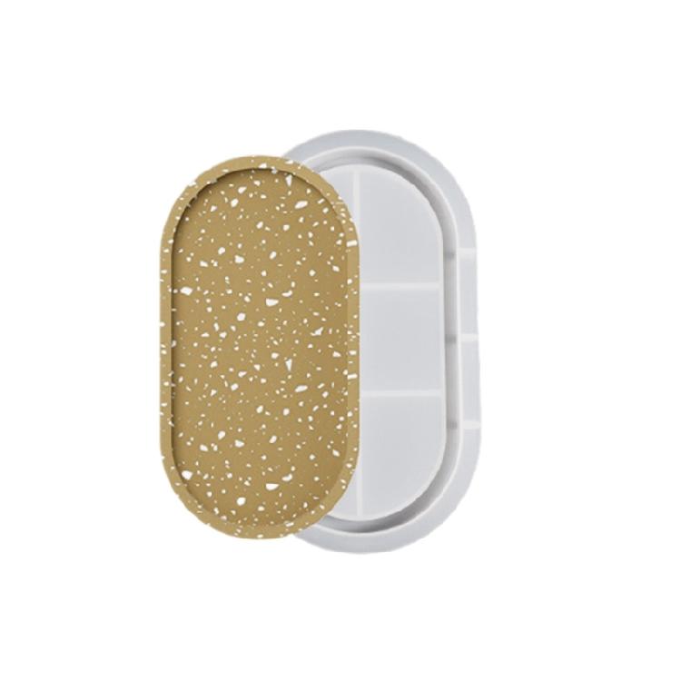 Elliptic Jewelry Dish Molds Silicone Material Tray Molds for Resin Casting Tray