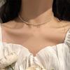Hot-selling retro pearl necklace women's high sense ins style simple temperament fashionable small fresh pearl necklace