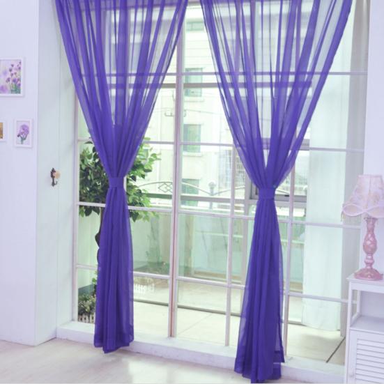 Tenda In Tulle Traslucida Tinta Unita Per Finestra - Pannello Drappeggiato Lavabile, Sciarpa Per Finestre, Design Elegante Per Casa, Matrimoni E Feste