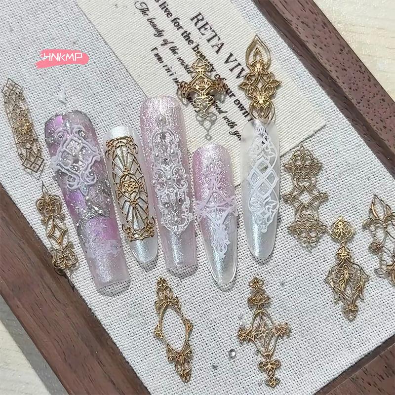 Silicone Nail Mold Retro Pattern Baroque Style Relief Design Nail Art Template 3D Stereoscopic Decorations for Manicure