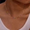 Jewelry Stainless Steel Colored Beads Lip Chain Necklace Gold E-Commerce Jewelry