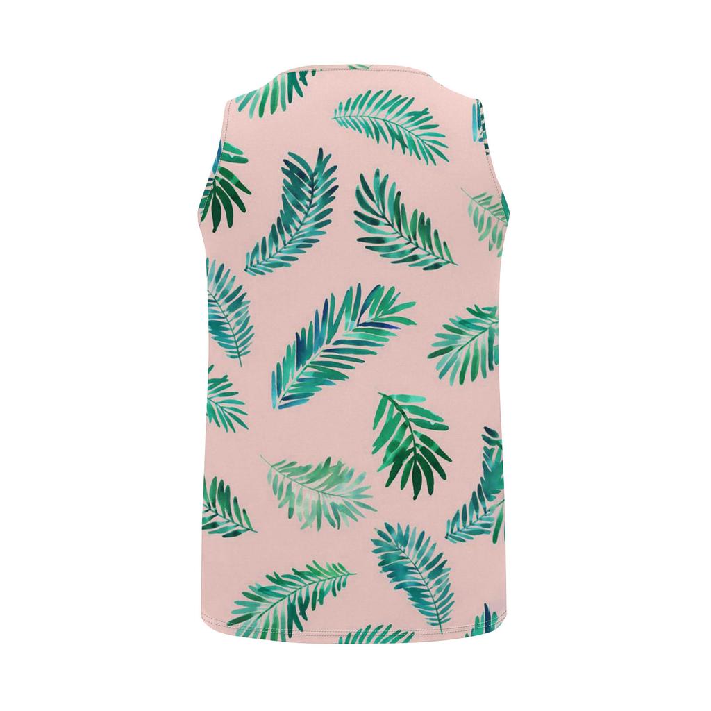 Herre Sommer Surf Beach Tank Top Uformell pustende ermeløs topp Loose Print Tank Top