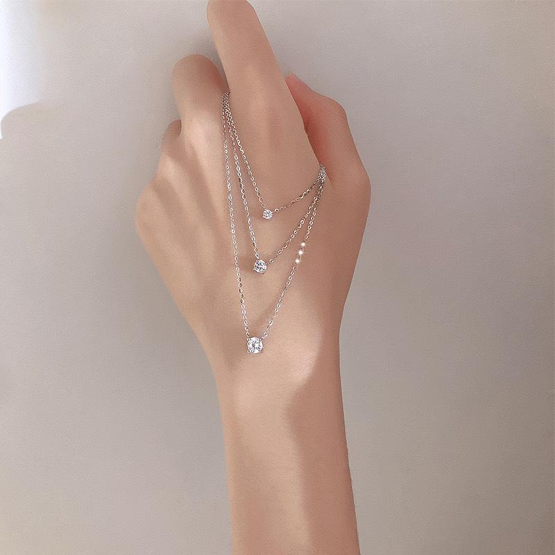 Women's Light Luxury Diamond Zircon Clavicle Necklace - Minimalist Fairy Style
