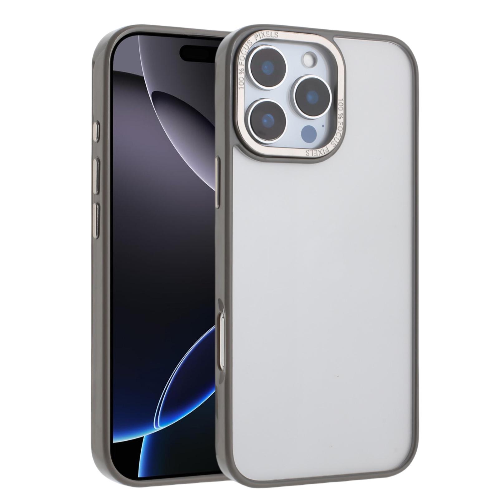 

Для iPhone 16 Pro Чехол ТПУ+Акрил Прозрачный Не желтеющий Задняя крышка телефона Grey