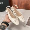 P218-12 Thick Heel Baotou Spring and Summer 2025 New French Small Fragrant Style with Skirt Temperament Mary Jane Single Shoes