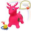Children's Extra Large Inflatable Bouncy Horse Toy – Thick Stable Fawn Ride-On with Music and Cartoon Unicorn Design