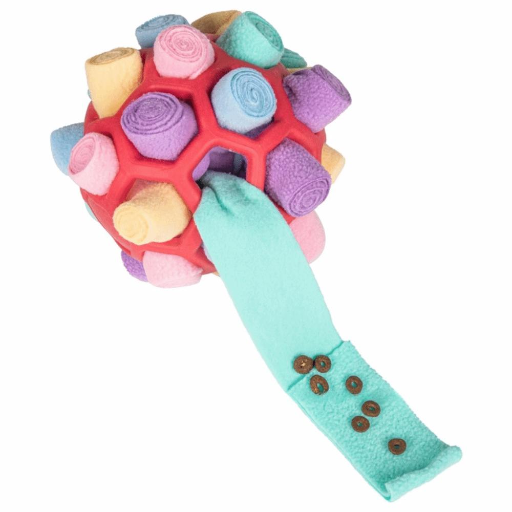 Polar Fleece Interactive Snuffle Durable Hiding Food Dog Snuffle Ball Portable Interactive Puzzle Dog Natural Foraging Skills