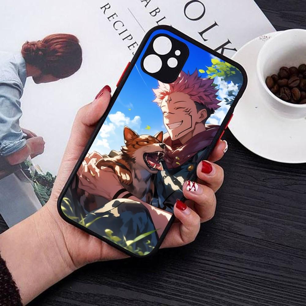 Jujutsu Kaisen Ryomen Sukuna Phone Case For IPhone 14 11 12 13 Mini Pro Max 8 7 Plus X XR XS MAX Translucent Matte Cover