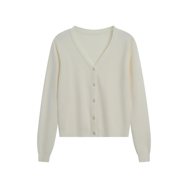 Lazy Wind Collar Soft Waxy Sweater Women's Spring and Autumn New Outer Long-sleeved Top Knitted Jacket Cardigan