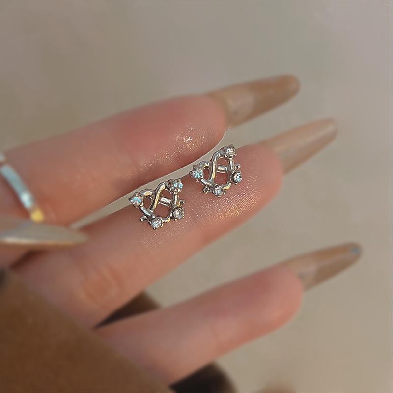 S925 Sterling Silver Ear Needles New Temperament Simple and Small Stud Earrings Women's Earrings Ear Holes Anti-blocking Earrings Jewelry