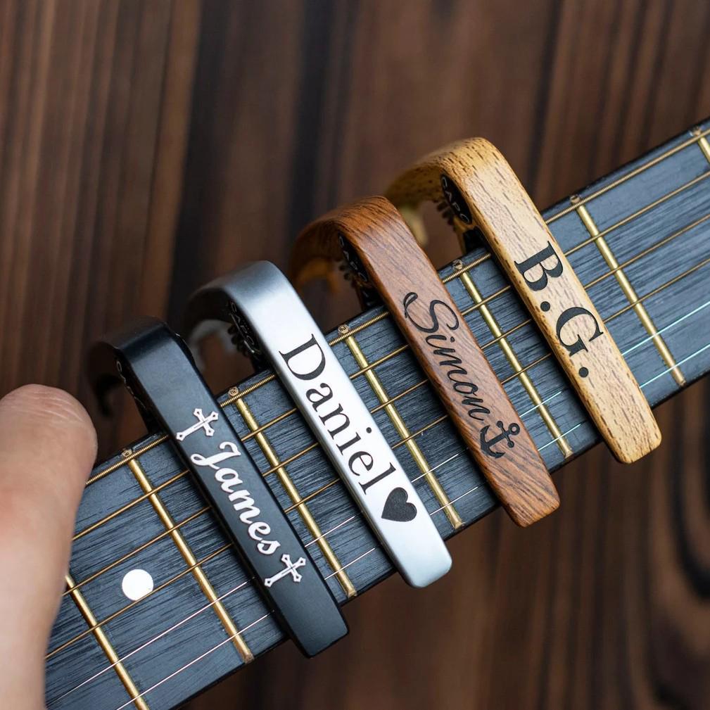 Personalized Engraving Guitar Capo with String Pins – High-End Valentine's Day Musical Gift