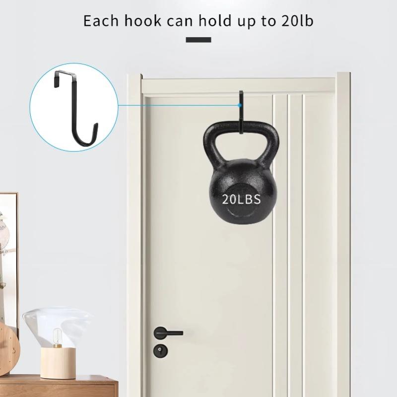 Door Hook with Rubber No Need for Drilling Cabinet, Wardrobe Door Rear Anti Slip Hook Over The Door Organizers
