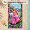 Unicorn Theme Soft Beach Towel Personalized Custom Name Text Towel Portable for Beach Pool Travel