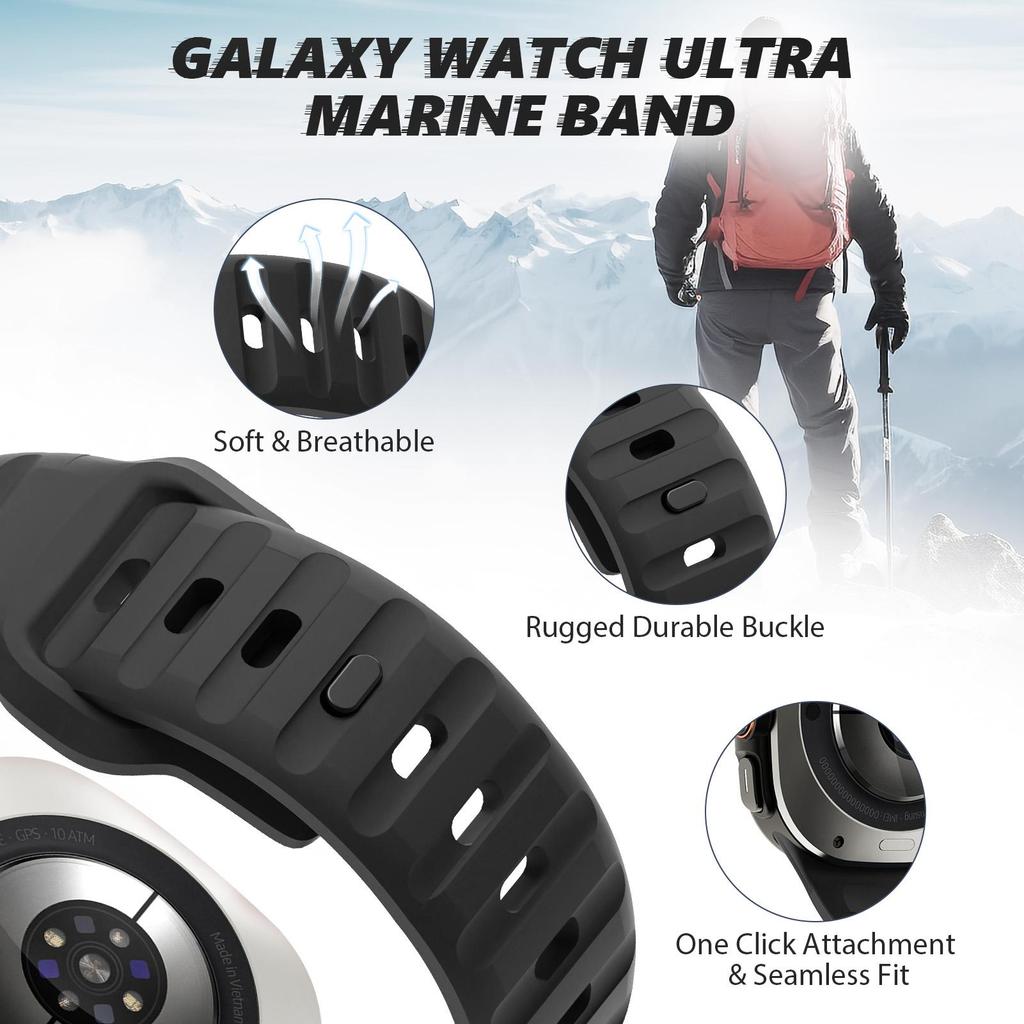 Sports Silicone Strap For Samsung Galaxy Watch Ultra 47mm Smart Wristband Bracelet Correa For GalaxyWatch Ultra 47mm Watchband