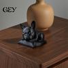 Dog Collectible Figure 3D Printed Bulldog Figurine, Cute Sleeping Statue, Animal Lover Gift Ornaments for Car, Office Desk Decor Realistic Model