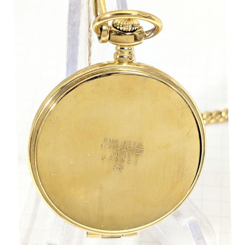 [USED] SEIKO ALBA Pocket Watch, Hunter Case, Battery Replaced, Working Condition, F-09