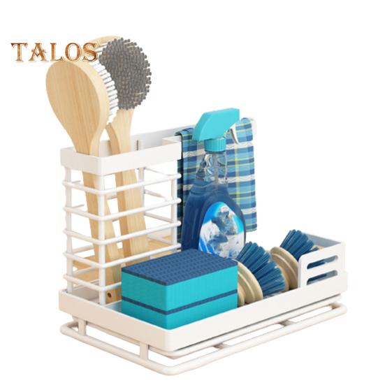 

Органайзер для кухонной раковины, полый органайзер, простая установка, прочный, прочный, для хранения кухонных вещей, раковина, корзина для щеток, кухонные гаджеты белый